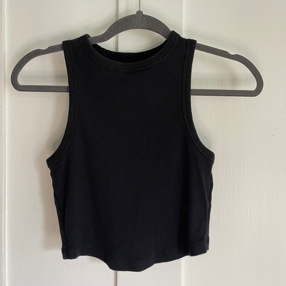Aerie Cropped Ribbed Tank Top. Size M.